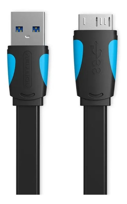Cable Usb 3,0 A Micro B 1 M Pc Disco Rigido Externos Vention Negro