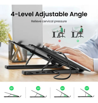 Soporte Hub Docking Plegable Usb 3,0 Hdmi 4k Lectora Ugreen