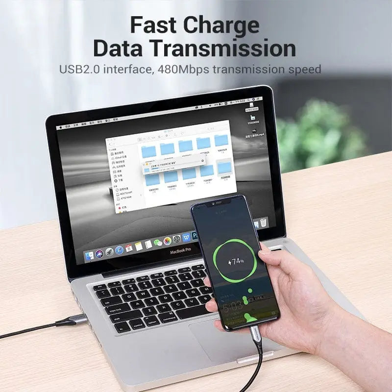 Cable Carga Y Datos - Usb-c A Usb - 2,0 - 5a - 3m - Vention