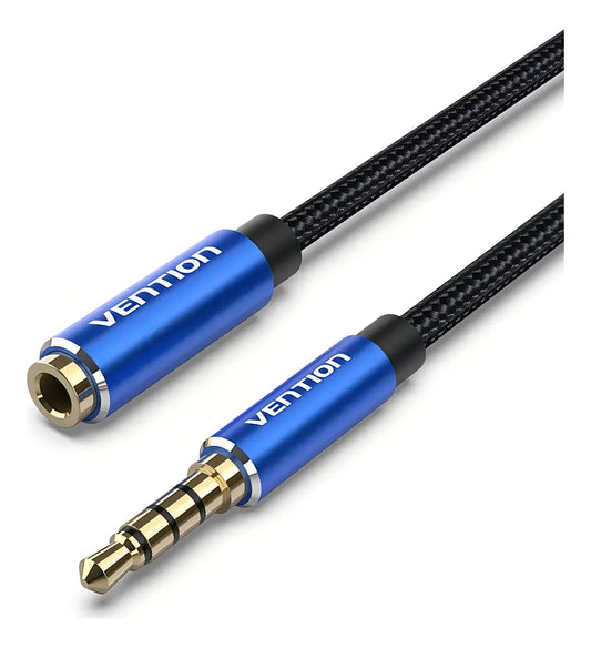 Extensor Auxiliar Audio Plug 3,5 Macho A Hembra 1m Vention