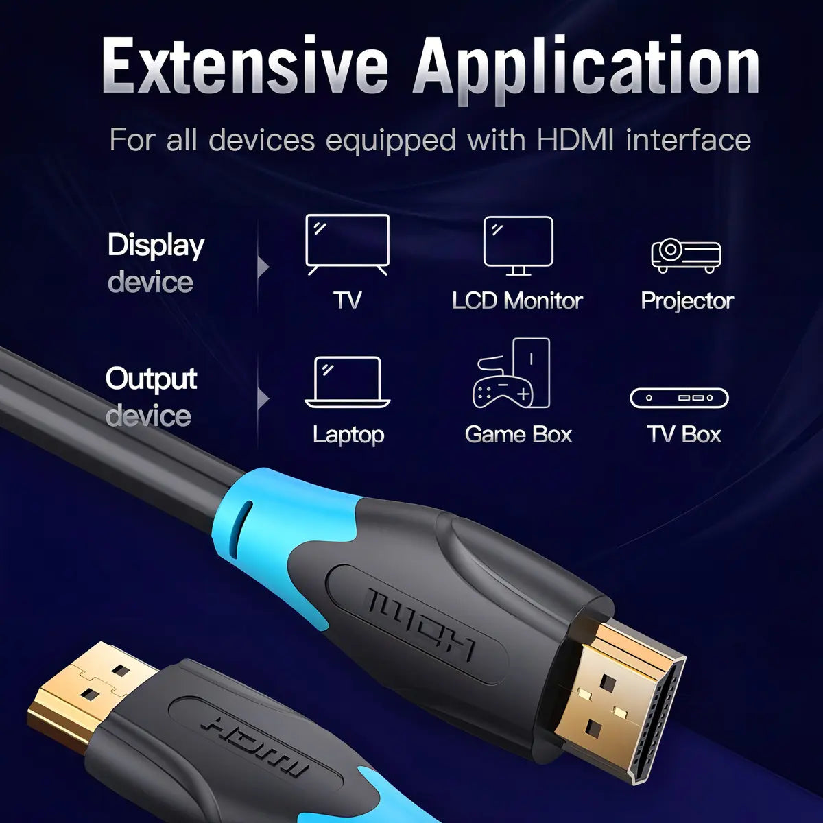 Cable Hdmi 2,0 Certificado 4k 10 Metros 18 Gbps Vention