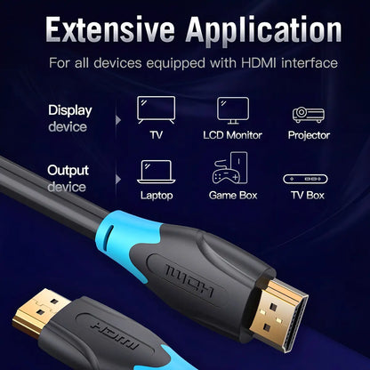 Cable Hdmi 2,0 Certificado 4k 10 Metros 18 Gbps Vention