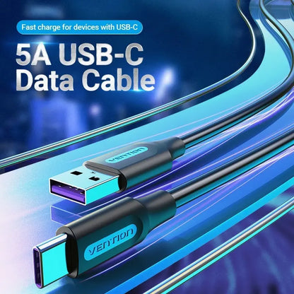 Cable Premium Usb 2,0 A Usb Tipo C 5a 1 M Vention Negro