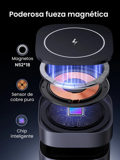 Cargador Inalámbrico Magnético 2 En 1 Plegable 25w Ugreen Gris