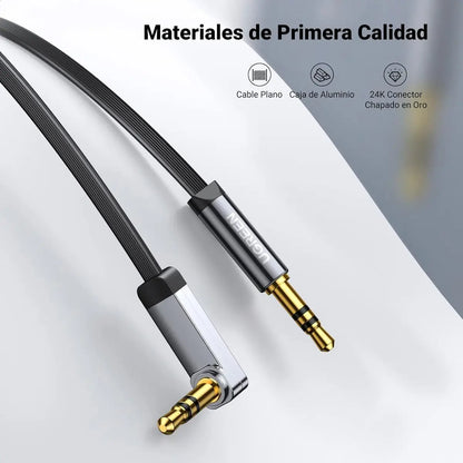 Cable De Audio Auxiliar Plug 3,5 Mm 90º En L 1 Metro Ugreen