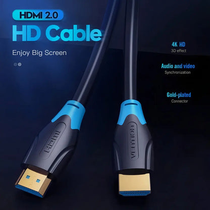 Cable Hdmi 2,0 Certificado 4k 1 Metro 18 Gbps Vention