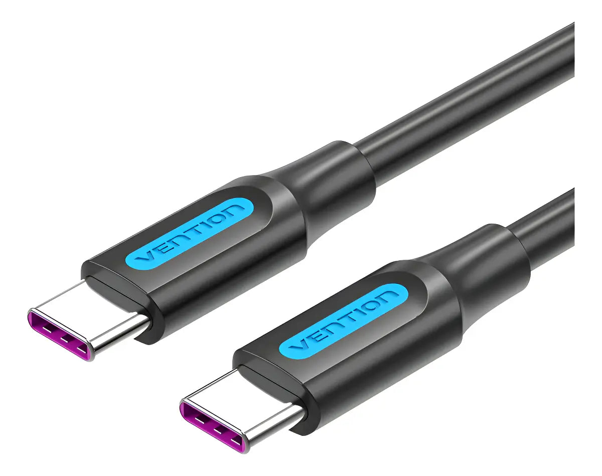 Cable Carga Rapida Datos Celular Usb-c A Usb-c 2m Vention Negro