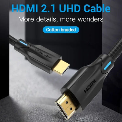 Cable Trenzado Hdmi 2,1 8k Earc Hdr 48gb 2 M Vention