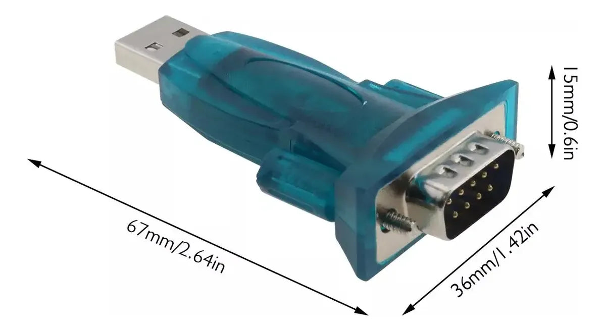 Adaptador Usb 2,0 A Db9 Macho 9 Pines Premium Evox Azul