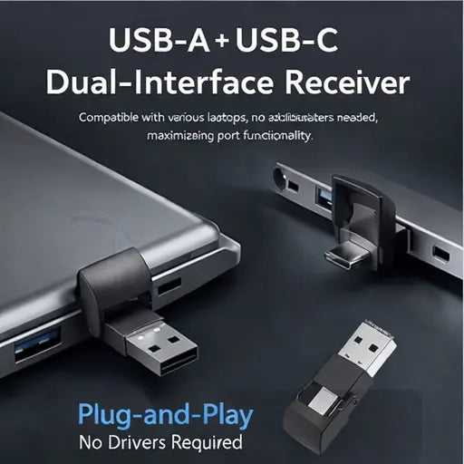 Control Presentador Puntero Laser Usb Y Usb C Rojo Vention Negro
