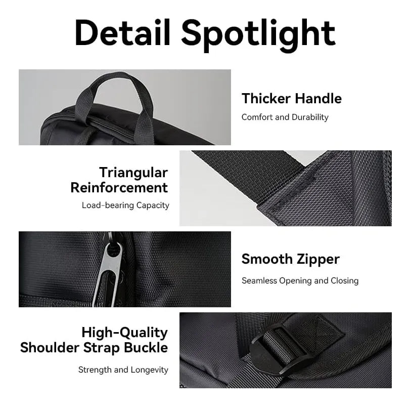 Mochila Porta Notebook Y Laptop 15,6 19 Litros Vention Negro Liso
