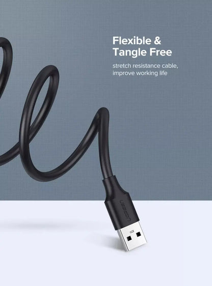 Cable Premium Usb 2,0 Macho A Hembra 2 Metros Ugreen Negro
