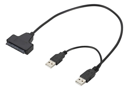 Cable Adaptador Usb 2,0 A Sata 2,5’ Discos Rígidos Y Ssd Negro