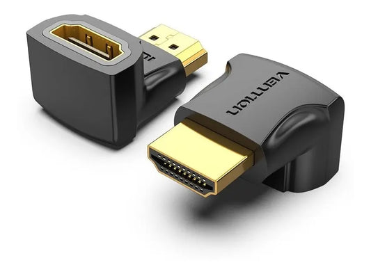 Adaptador X2 Hdmi Macho A Hembra Codo 90° Grados Vention