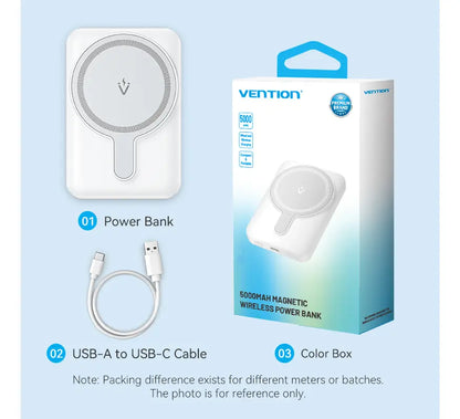 Power Bank Portatil Magnetico Cargador 5000mah Vention