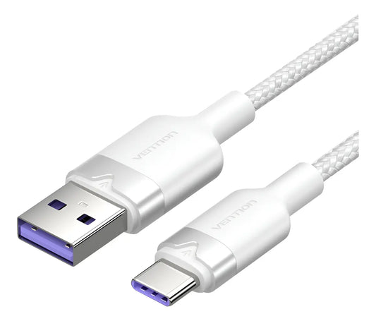 Cable Usb A Usb C 6a 480 Mbps Datos Carga 2m Blanco Vention
