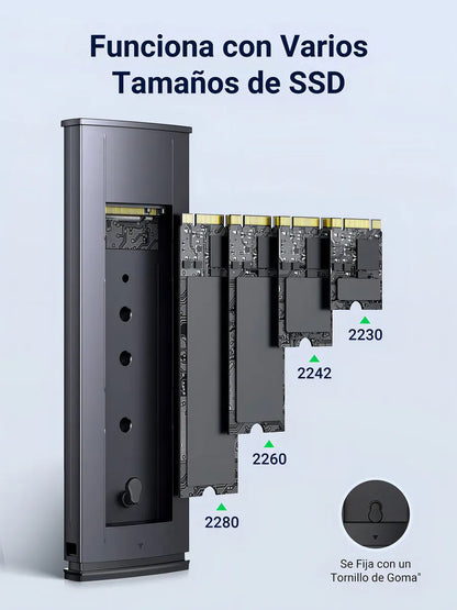 Carry Disk Usb 3,2 Gen2 M,2 Nvme Ssd 10gbps Ugreen Negro