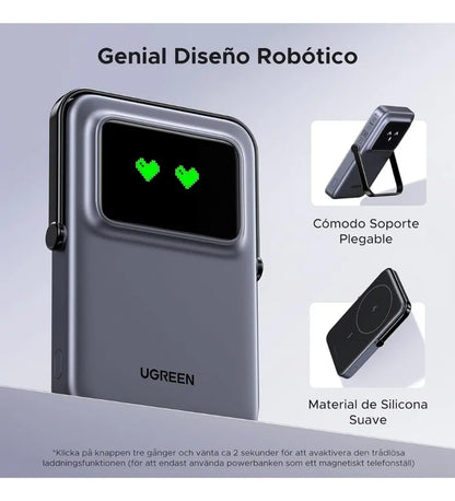 Power Bank Magnetico Cargador Portatil Usb C 5000mah Ugreen Gris