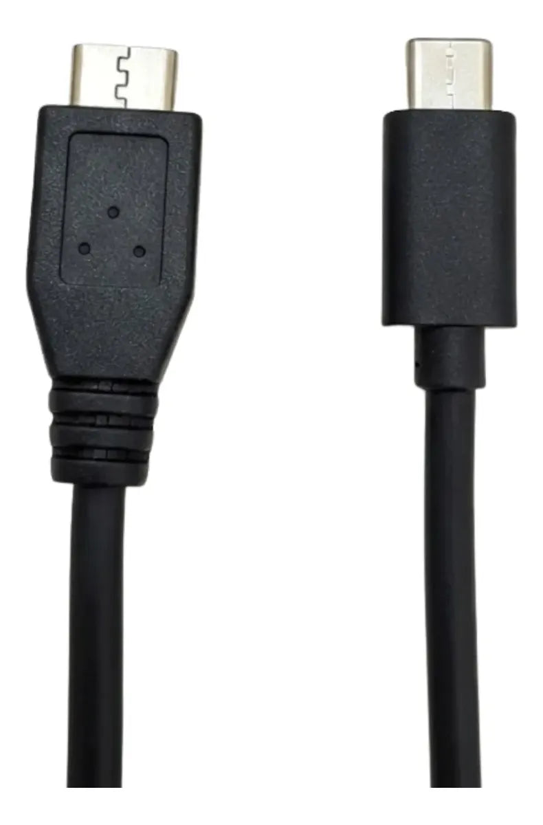 Cable Usb C A Micro B 1 Metro Pc Disco Rigido Externo Evox Negro
