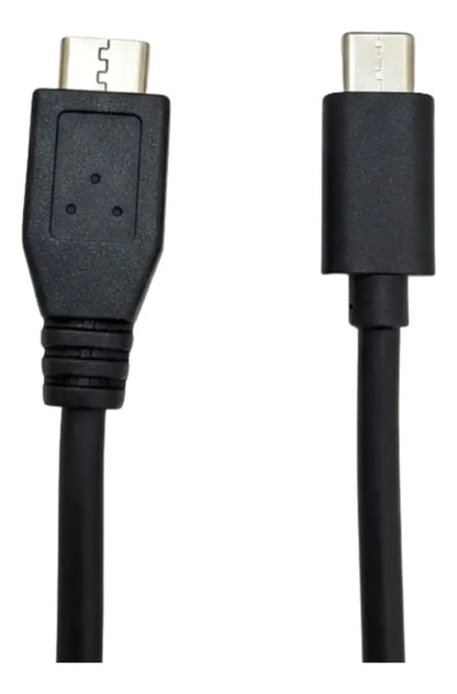 Cable Usb C A Micro B 1 Metro Pc Disco Rigido Externo Evox Negro
