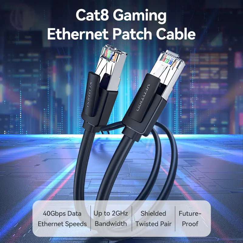 Cable De Red Cat8 Patch Cord Sftp 5 Metros 2000mhz Vention