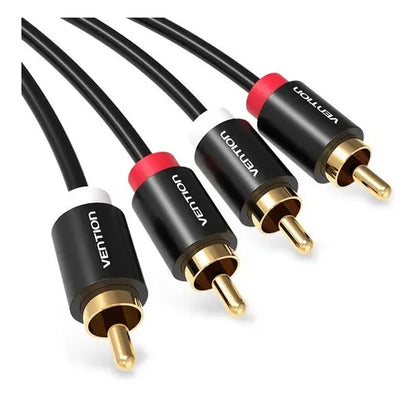 Cable Audio 2rca A 2rca Macho Alta Calidad Sonido 3m Vention