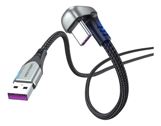 Cable Carga Y Datos - 180° - Usb-c 2,0 - 5a - 1,5m - Vention