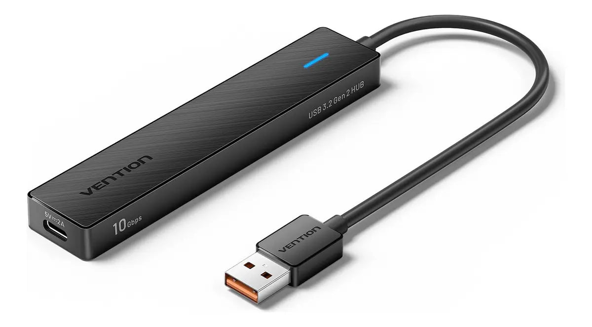 Hub 5 En 1 Usb A 2 Usb 3,2 + 3 Usb C 0,15 Metros Vention Negro