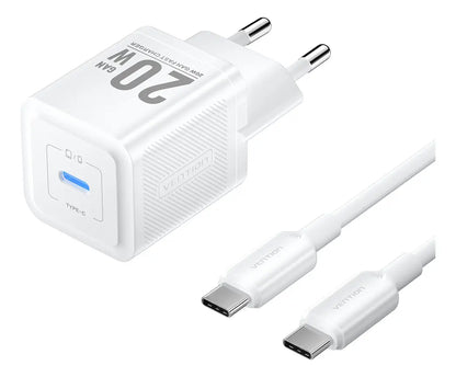 Cargador Con Cable Adaptador Carga Rapida Usb C 20w Vention