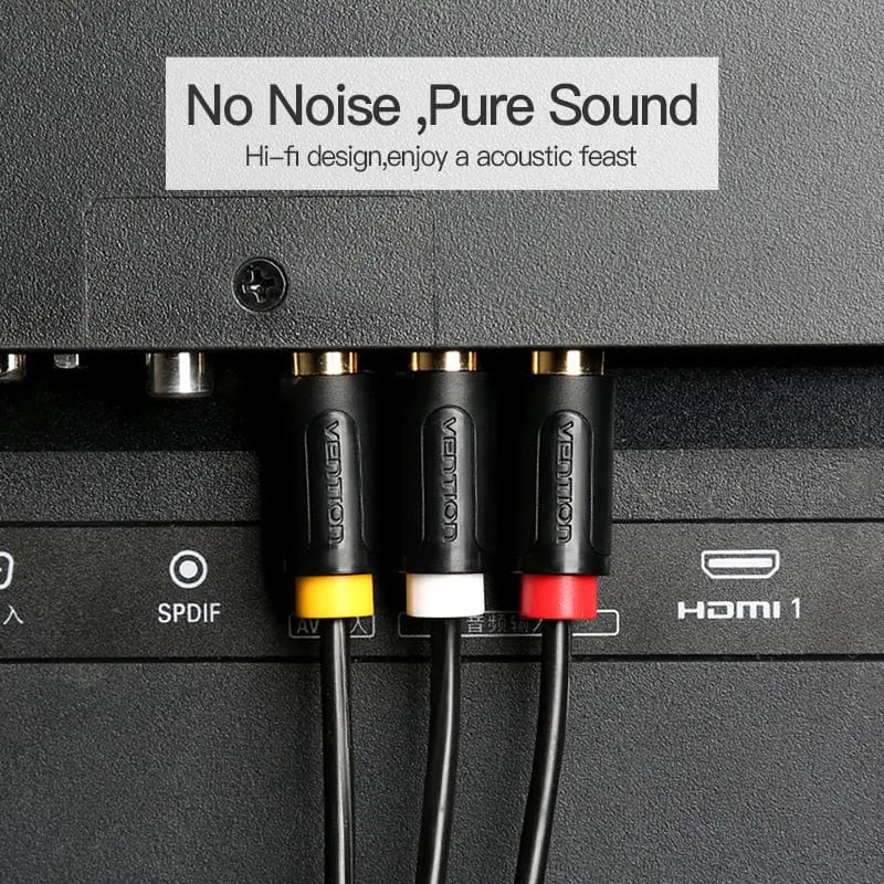 Cable Rca Av Premium Audio Y Video 3x3 2 Metros Vention