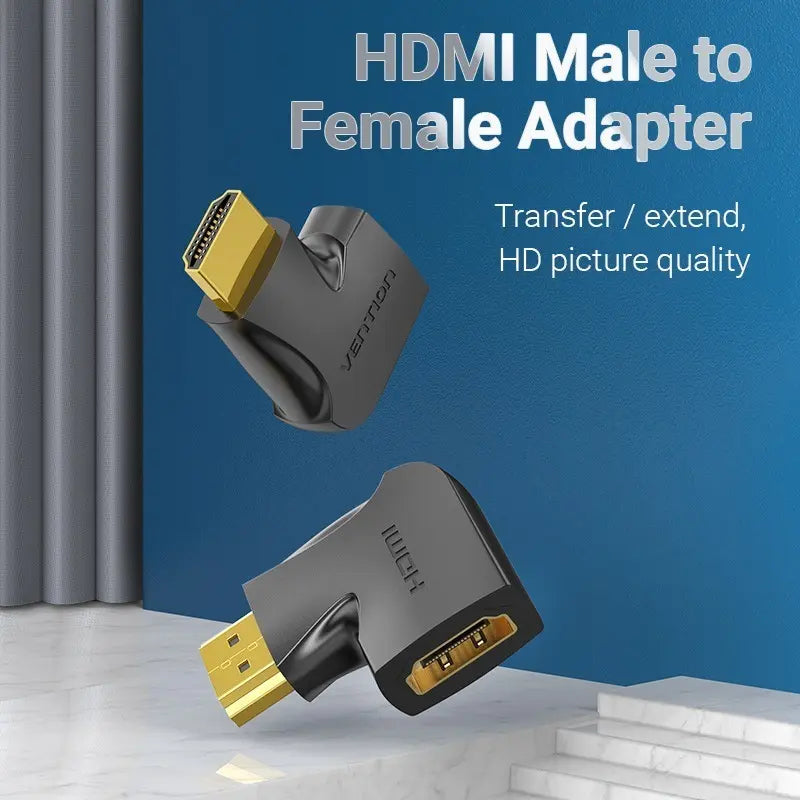 Adaptador Pack 2 Hdmi Hembra A Macho Codo 270 Grados Vention