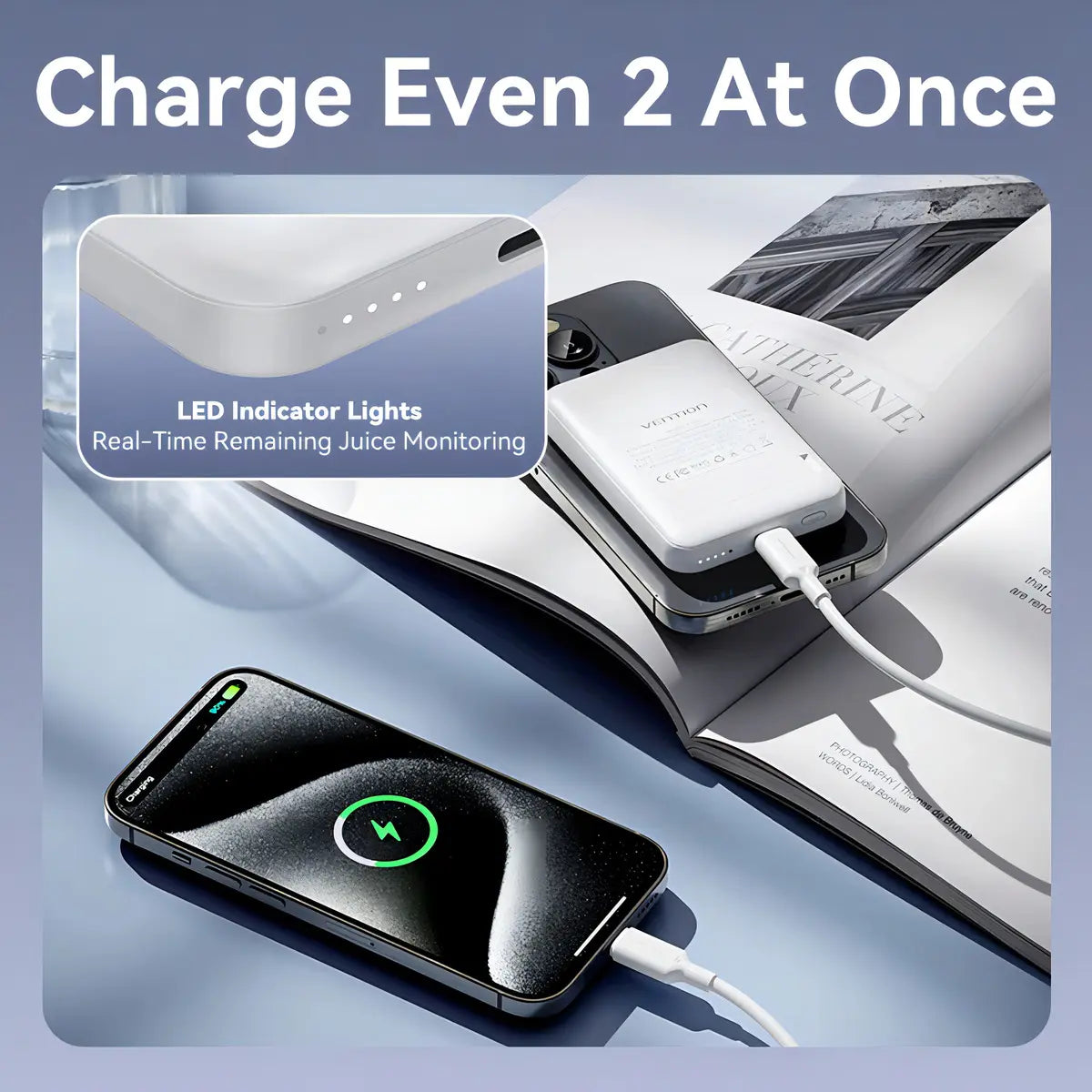 Power Bank Portatil Magnetico Cargador 5000mah Vention