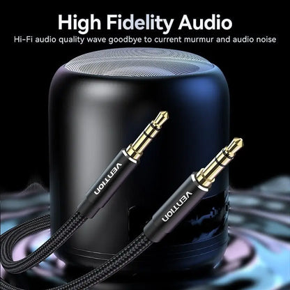 Cable De Audio Aux Jack 3,5mm Estereo Trenzado 2m Vention