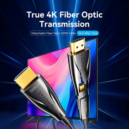 Cable Hdmi Fibra Optica Desmontable Micro Hdmi 4k Vention