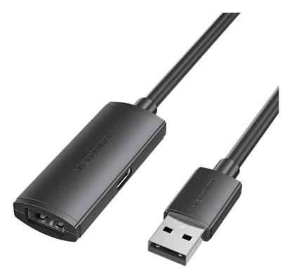 Cable Alargue Extensor Usb Activo Macho Hembra 25m Vention - Negro