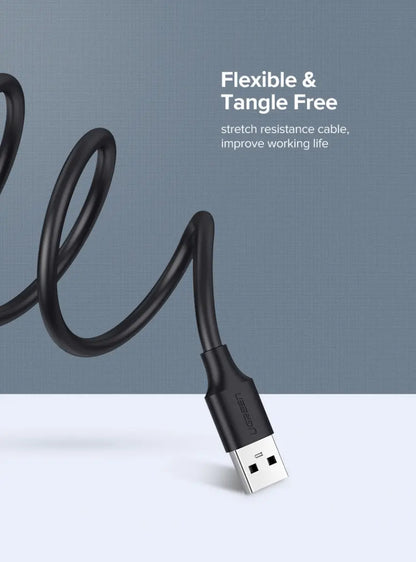 Cable Extensor Ugreen Premium Usb 2,0 Macho A Hembra 0,5m - Negro