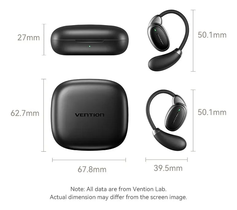 Auriculares Inalambricos Bluetooth 5,4 Open-ear Vention Negro
