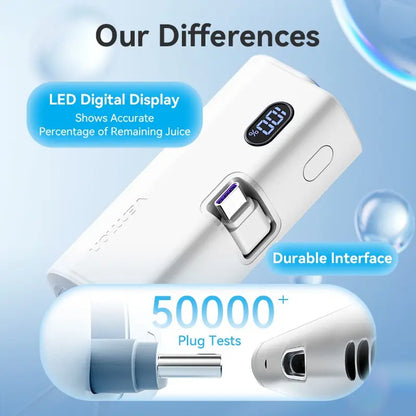 Cargador Portatil Powerbank Light+ Usb C 20w 4800mah Vention