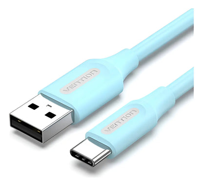 Cable Usb A Usb-c 2,0 Carga Y Datos Celeste 3a 1m Vention
