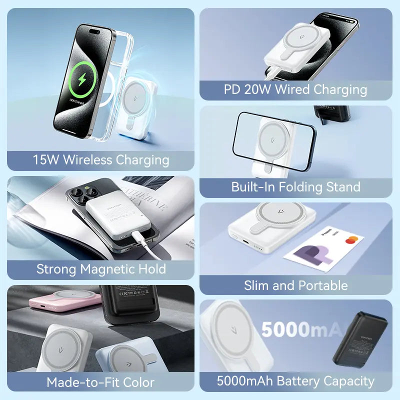 Power Bank Portatil Magnetico Cargador 5000mah Vention
