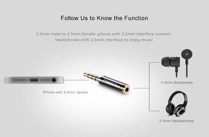 Adaptador De Audio Jack 2,5mm Hembra A Jack 3,5mm - Ugreen