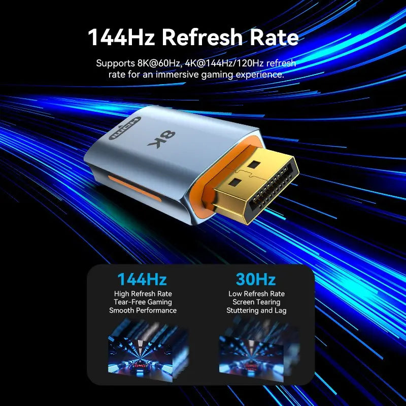 Adaptador Ultra 8k Display Port Macho A Hdmi Hembra Vention