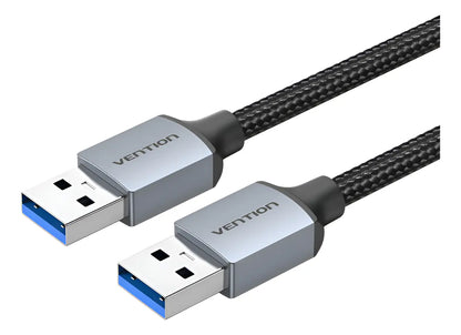 Cable De Datos Usb A 3,0 5gbps Aluminio Trenzado 2m Vention Gris Oscuro