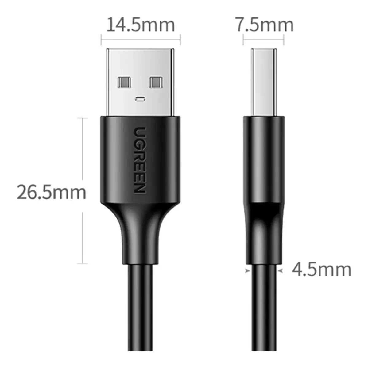 Cable Usb 2,0 Premium Macho A Macho 3 Metros Negro Ugreen