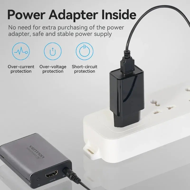Extensor Hdmi 60 Metros 1080p 60hz Rj45 Red Vention
