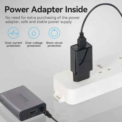 Extensor Hdmi 60 Metros 1080p 60hz Rj45 Red Vention