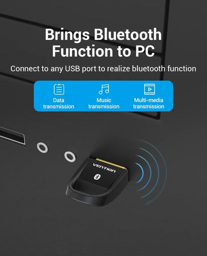 Adaptador Emisor Receptor Bluetooth 5,0 Usb Dongle Vention