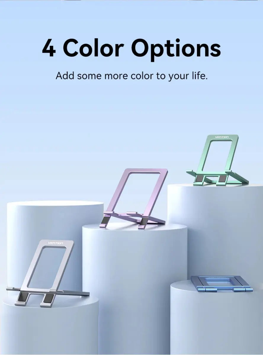 Soporte Para Celular Y Tablet Aluminio Plegable Azul Vention