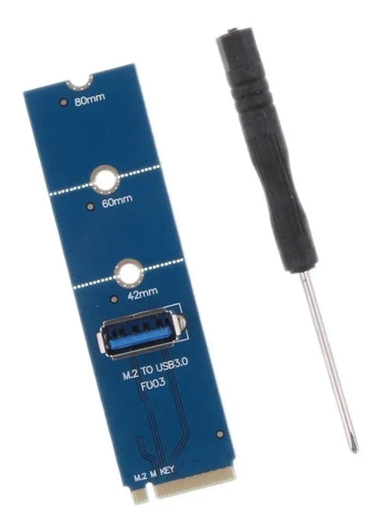 Adaptador Ngff M,2 A Pcie Mineria Riser M2 A Usb3 - Cripto Azul