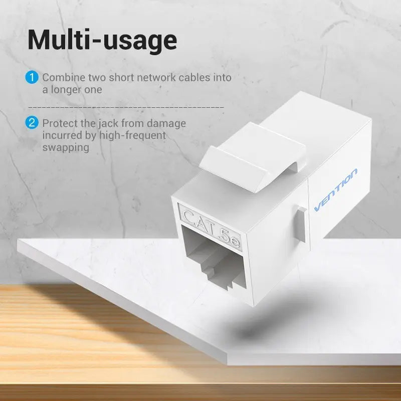 Adaptador Premium Cat5e Utp Union Ficha Rj45 Hembra Vention